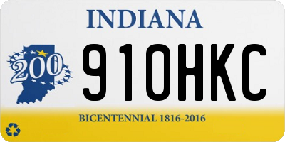 IN license plate 910HKC