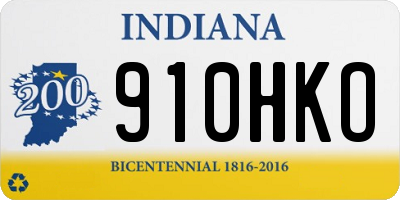 IN license plate 910HKO