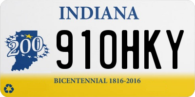 IN license plate 910HKY