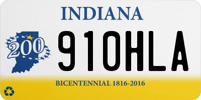 IN license plate 910HLA