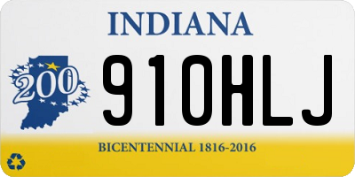 IN license plate 910HLJ