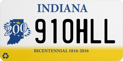 IN license plate 910HLL