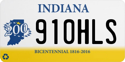 IN license plate 910HLS