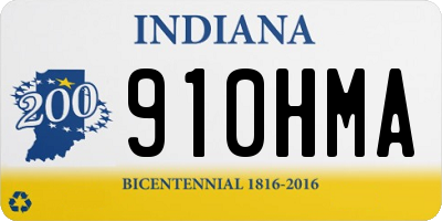 IN license plate 910HMA