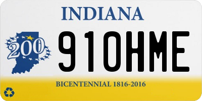 IN license plate 910HME