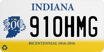 IN license plate 910HMG