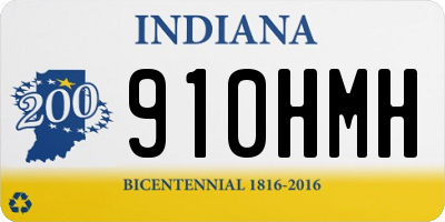 IN license plate 910HMH