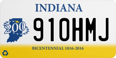 IN license plate 910HMJ