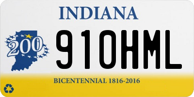 IN license plate 910HML