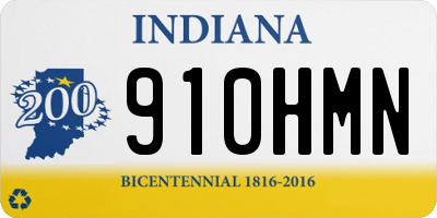 IN license plate 910HMN