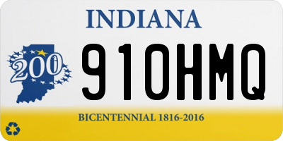 IN license plate 910HMQ