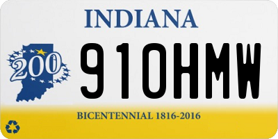 IN license plate 910HMW