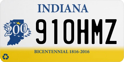 IN license plate 910HMZ