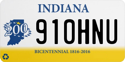 IN license plate 910HNU