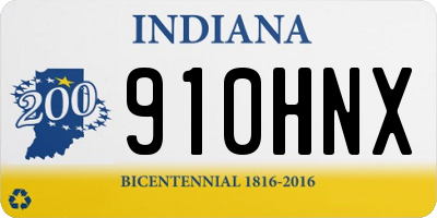 IN license plate 910HNX