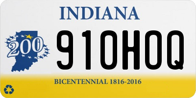 IN license plate 910HOQ
