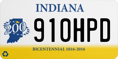 IN license plate 910HPD