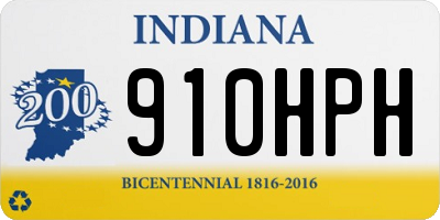 IN license plate 910HPH