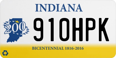 IN license plate 910HPK