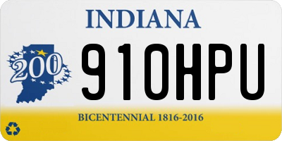 IN license plate 910HPU