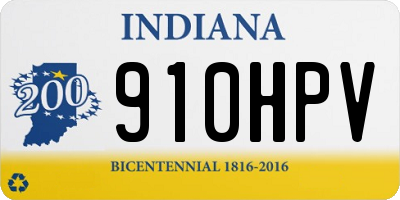 IN license plate 910HPV
