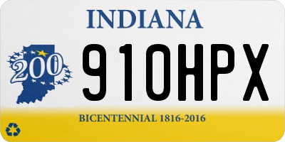 IN license plate 910HPX