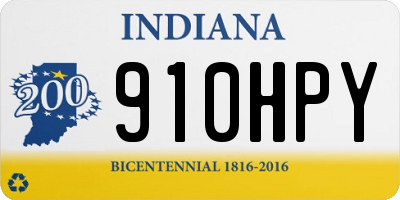 IN license plate 910HPY