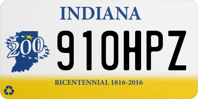 IN license plate 910HPZ