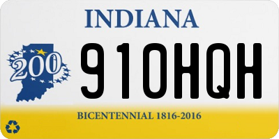 IN license plate 910HQH