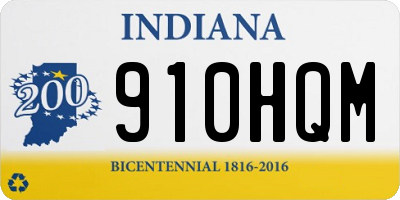 IN license plate 910HQM