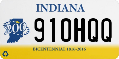IN license plate 910HQQ