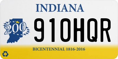 IN license plate 910HQR