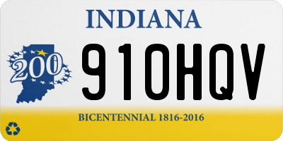 IN license plate 910HQV