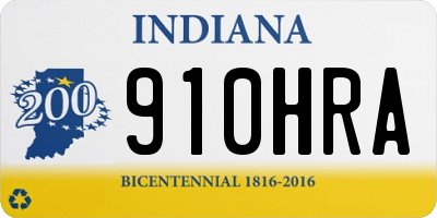 IN license plate 910HRA