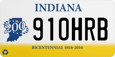 IN license plate 910HRB