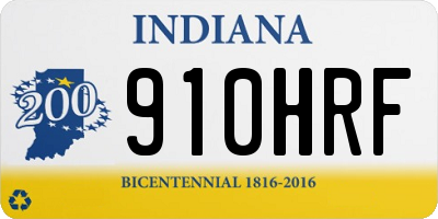 IN license plate 910HRF