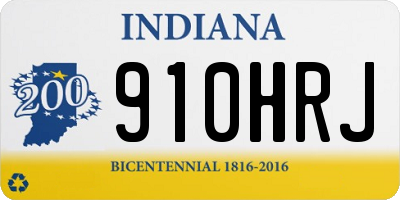 IN license plate 910HRJ