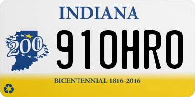 IN license plate 910HRO