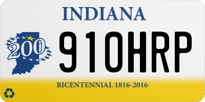 IN license plate 910HRP