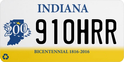 IN license plate 910HRR
