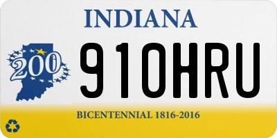 IN license plate 910HRU
