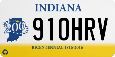 IN license plate 910HRV
