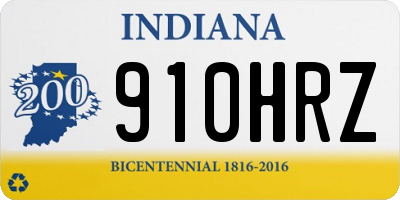 IN license plate 910HRZ