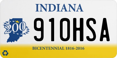 IN license plate 910HSA