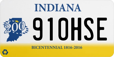 IN license plate 910HSE