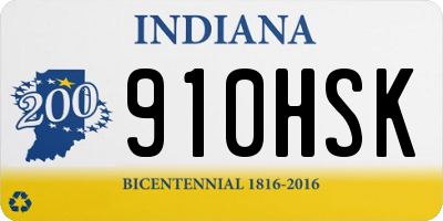 IN license plate 910HSK