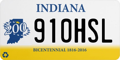 IN license plate 910HSL