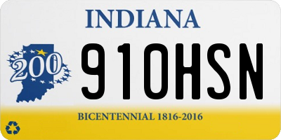 IN license plate 910HSN