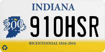 IN license plate 910HSR