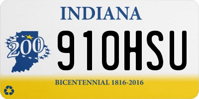 IN license plate 910HSU